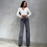 High-End Leopard-Print Jeans Women Spring 2025 New High-Rise Thin High-Grade Straight-Lens Narrow Version Of Trousers Women HZ0108