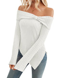 Autumn And Winter 2025 New Lady Fashion Shoulder Repair Fork T-Shirt HZ0108