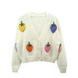 Autumn And Winter New Heavy Industry Hand Embroidery Cardigan Jacket Sweater Female Senior Feel Dongdaemun Korean Women's Design Sense HZ0108