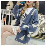 Japanese And Korean College Wind Bump Knitted Jersey Autumn And Winter New Loose Thin Temperament Lazy Sweater Women's Coat HZ0108