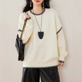 Lazy Wind Turtleneck Sweater Women's Autumn And Winter New Korean Version Of The Retro Loose-Set Long-Sleeved Knitted Shirt Top HZ0108