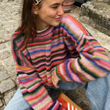 Women's Crumped Flower Sweater Autumn Women's New Loose Leisure Fashion Flower Sweater HZ0108