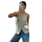 2025 Summer New Lady Casual Button Sleeveless Slings Vests HZ0108