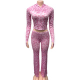 2025 New Women's Fashion Fashion Hooded Zip Open Shirt Repair Casual Trousers Two-Set HZ0108