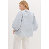 2025TK Summer New Lady Bubble Bubble Sleeve Sweet Doll Shirt HZ0108