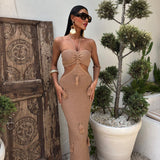 Women's Clothing Hanging Neck-Creutter Folds-In-Up-Back-Up-Sucking Dress HZ0108