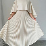 2026 Spring Women's New Solid Color Round Collar Folds To The Waist-To-Body Suit HZ0108